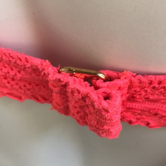 NEW Mossimo Pink Coral Bikini Swim Top Removable Pads Women's Size XL NWT - Picture 6 of 10